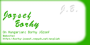 jozsef borhy business card